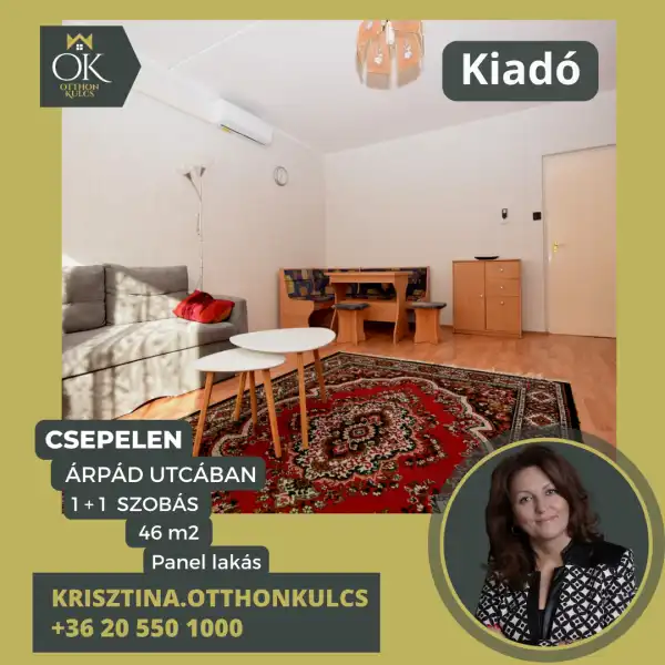 Kiadó panellakás, Budapest, XXI. kerület 1+1 szoba 46 m² 170 E Ft/hó